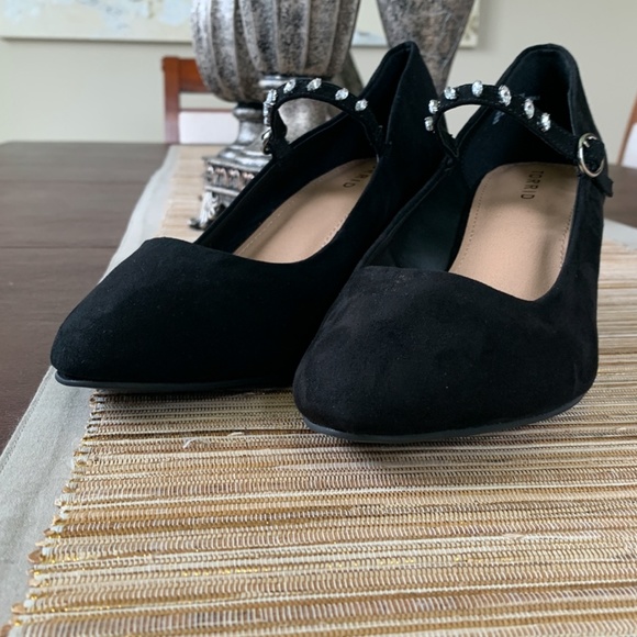 torrid Shoes - TORRID RHINESTONE STRAP MARY JANE MINI MIDI WEDGES